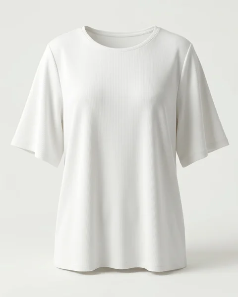 Remera Blanca Morley de Corte Amplio